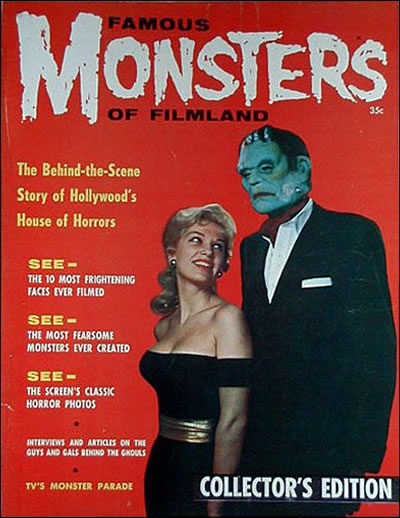 el primer número de Famous Monsters of Filmland, la revista de Ackerman que popularizaría el cine fantástico a nivel mundial