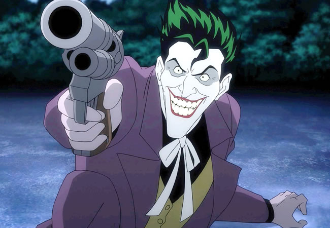 el Joker no anda en sus mejores días, en esta secuencia de Batman: The Killing Joke (2016)